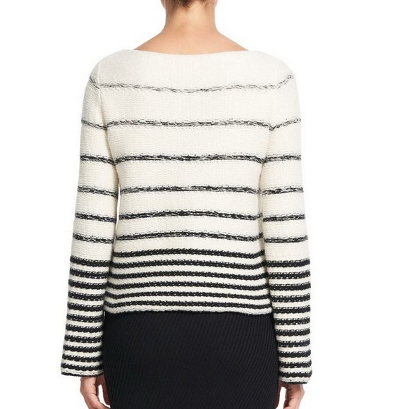 NWT Theory Wool Blend Uneven Stripe Sweater - Picture 5 of 12